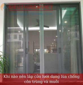 Khi nào nên lắp cửa lưới dạng lùa chống côn trùng và muỗi