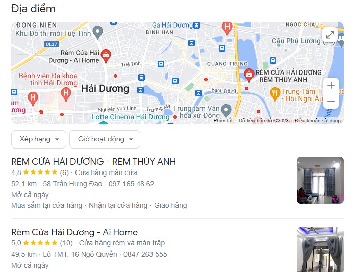 Địa chỉ mua rèm hải dương